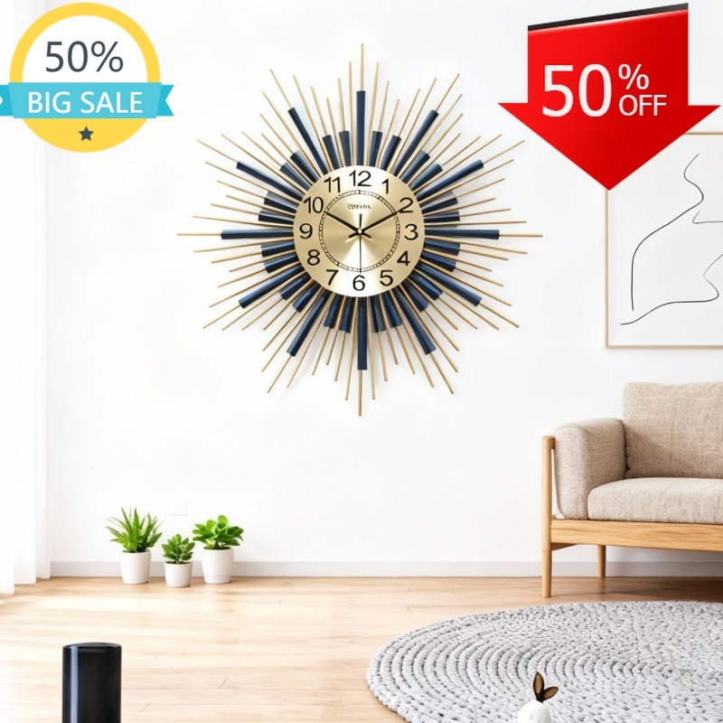 Resin Art Wall Clock - Modern Lüks Duvar Saati Oturma Odası