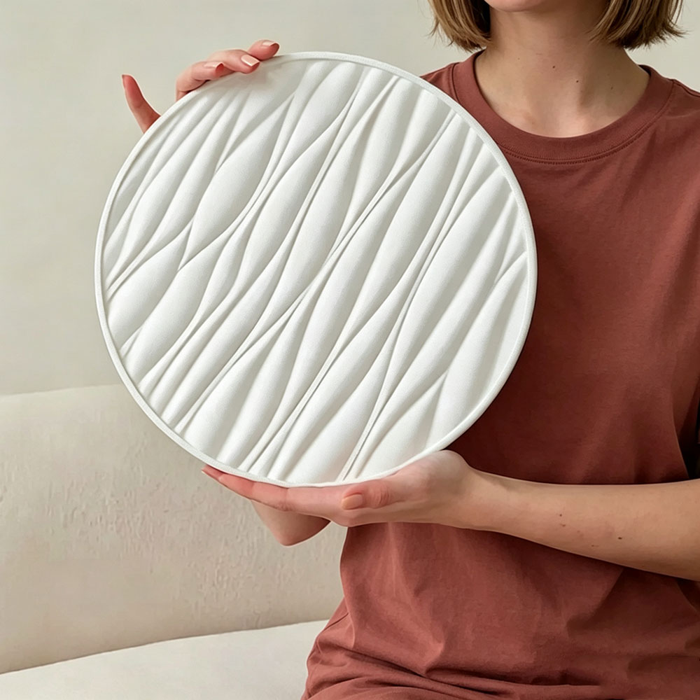 Resin Art Liquid - Büyük Yuvarlak Tepsi Silikon Kalıp Dalgalı