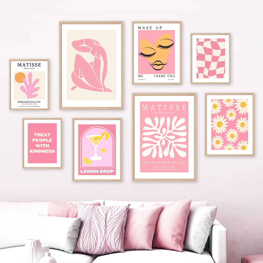Resin Art Design - Matisse Kadın Yaprak Çiçek İçecek Melek