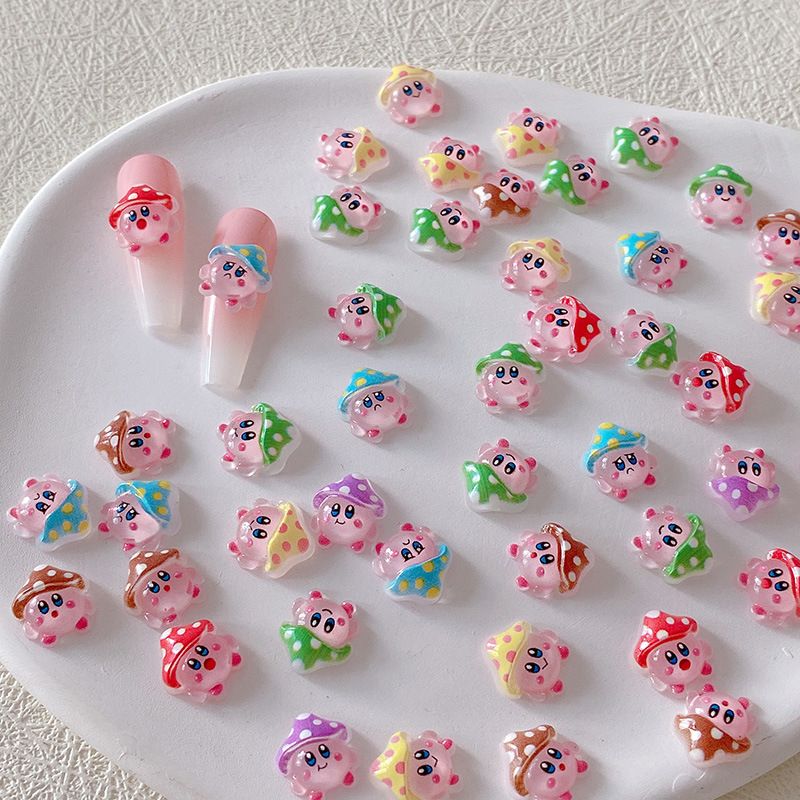 Resin Art Decor - 2/10/20 adet Kirby Tırnak Takıları 3D