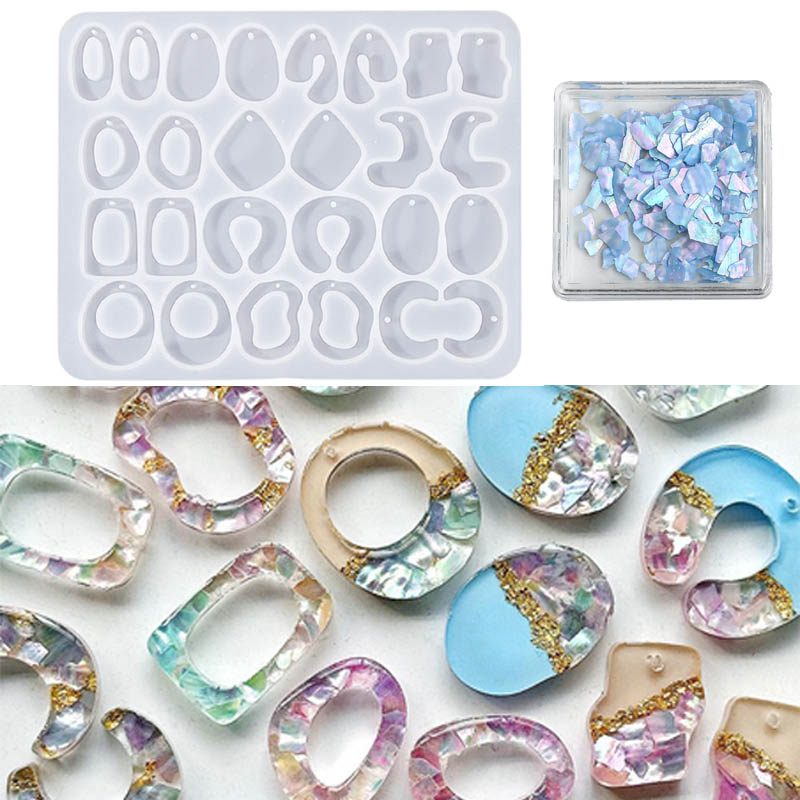 Resin Art Beach Theme - Yaz Tatili için Abalone Kabuk Parçaları