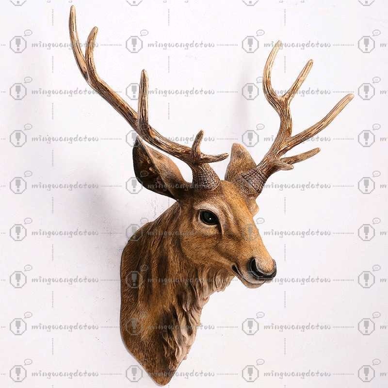 Resin Art Handmade - 17 inçlik Sahte Geyik Başı, Sahte