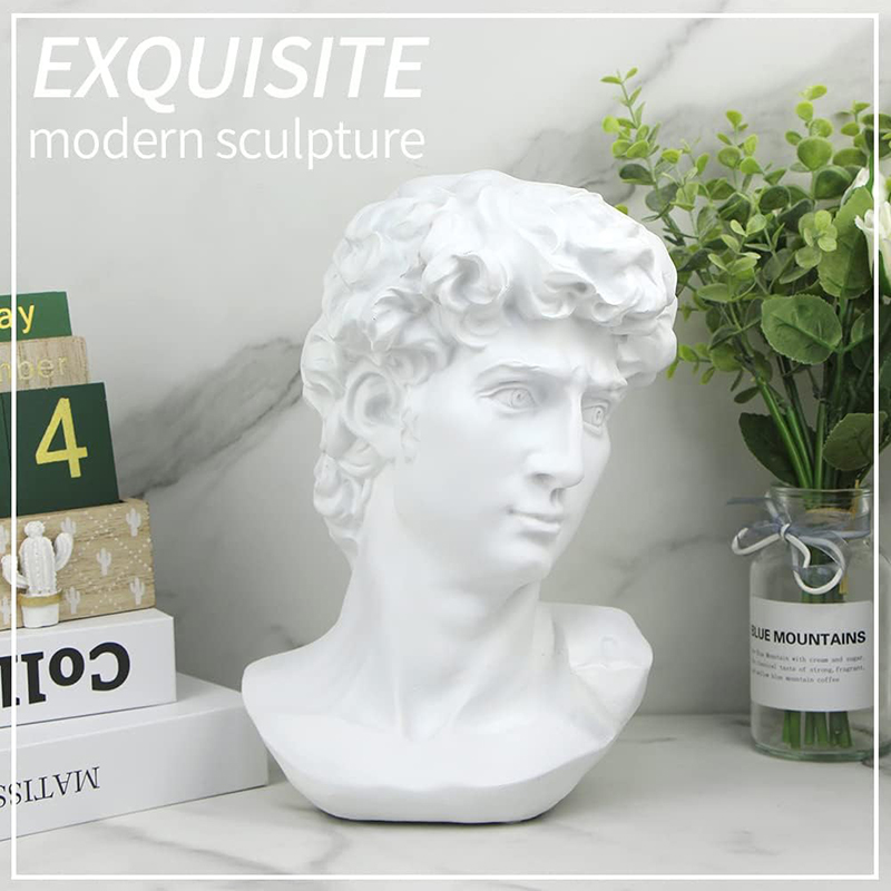 Resin Art Design - 5.9 Inç Yüksek Yunan Davut Heykeli
