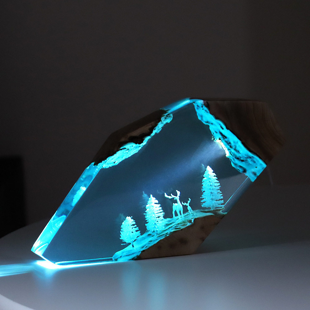 Resin Art Decor - Orman Perisi Geyiği Masaüstü Sanatı Kişiselleştirilmiş