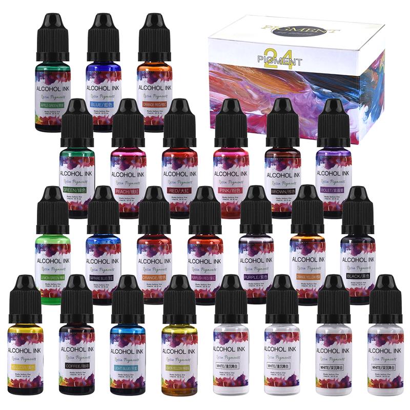 Resin Pigment Alcohol Ink - 1 Set epoksi reçine Pigment kiti