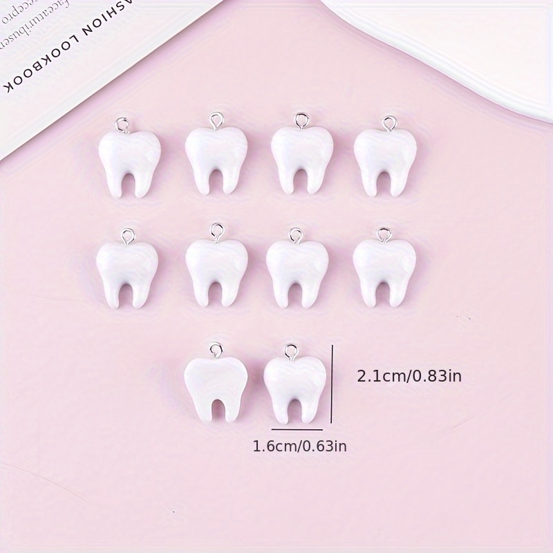 10 adet eğlenceli diş reçine t - Resin Art Earrings incelemesi ve fiyatı