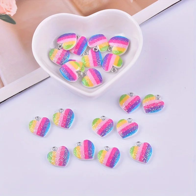 10 adet renkli kalp reçine tak - Resin Art Earrings incelemesi ve fiyatı