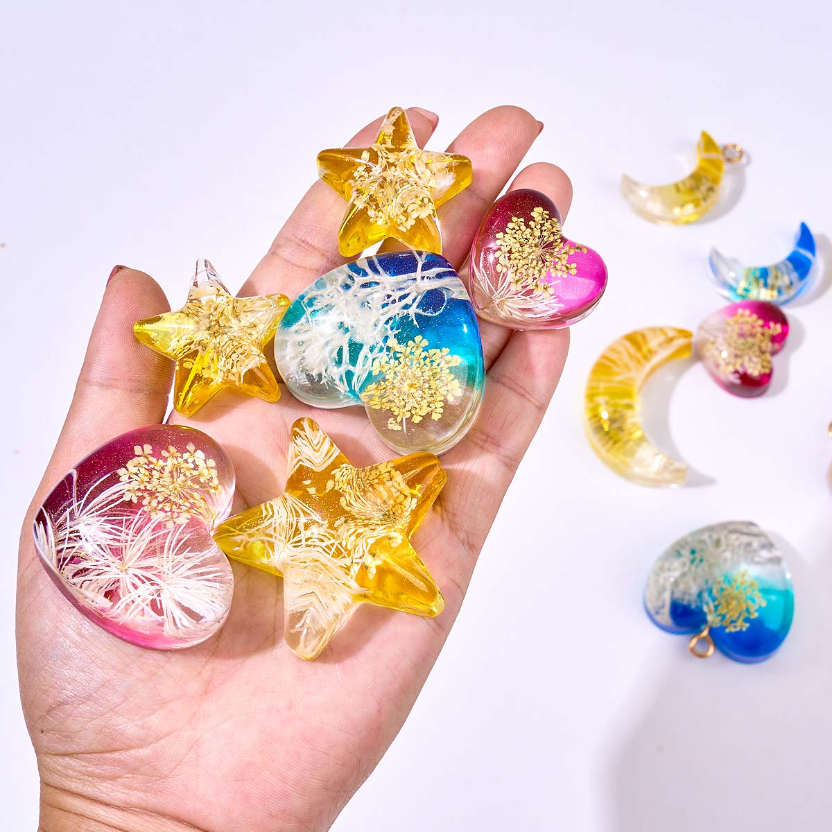 Kalp Yıldız Ay Kolye silikon k - Resin Art Liquid incelemesi ve fiyatı