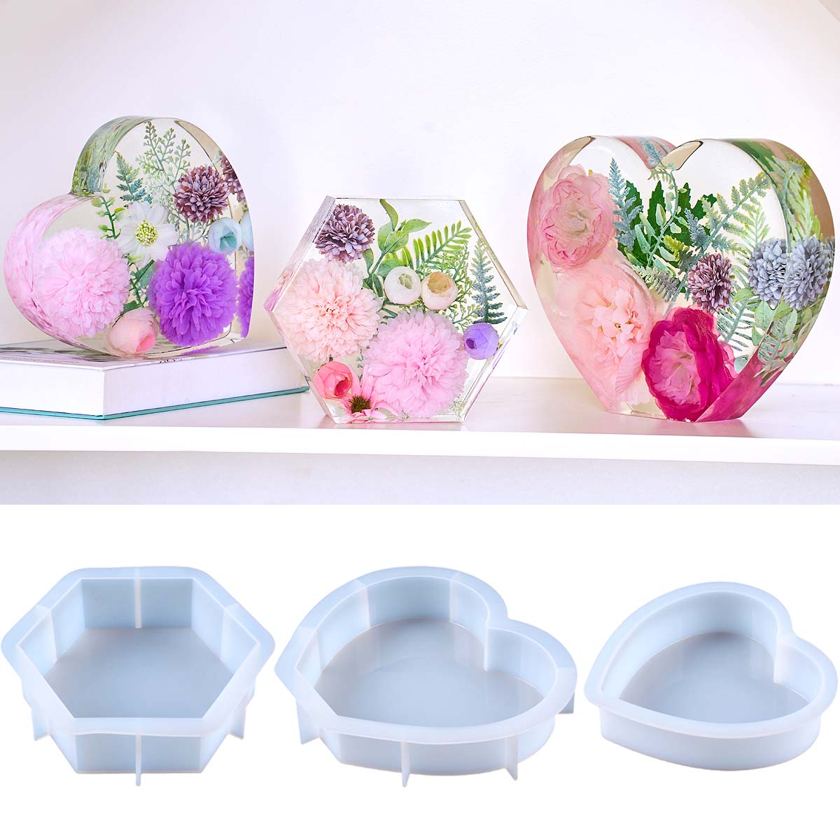 Kalp Altıgen Süsleme Kitap Ayr - Resin Art Heart incelemesi ve fiyatı