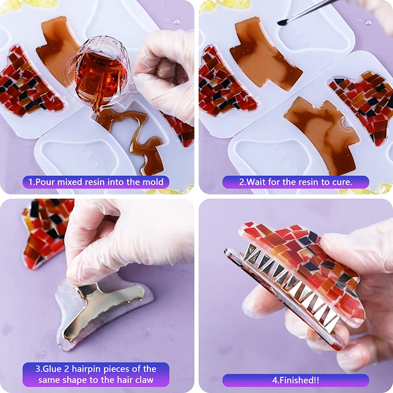 Saç pençe klipsleri silikon re - Resin Art Liquid incelemesi ve fiyatı