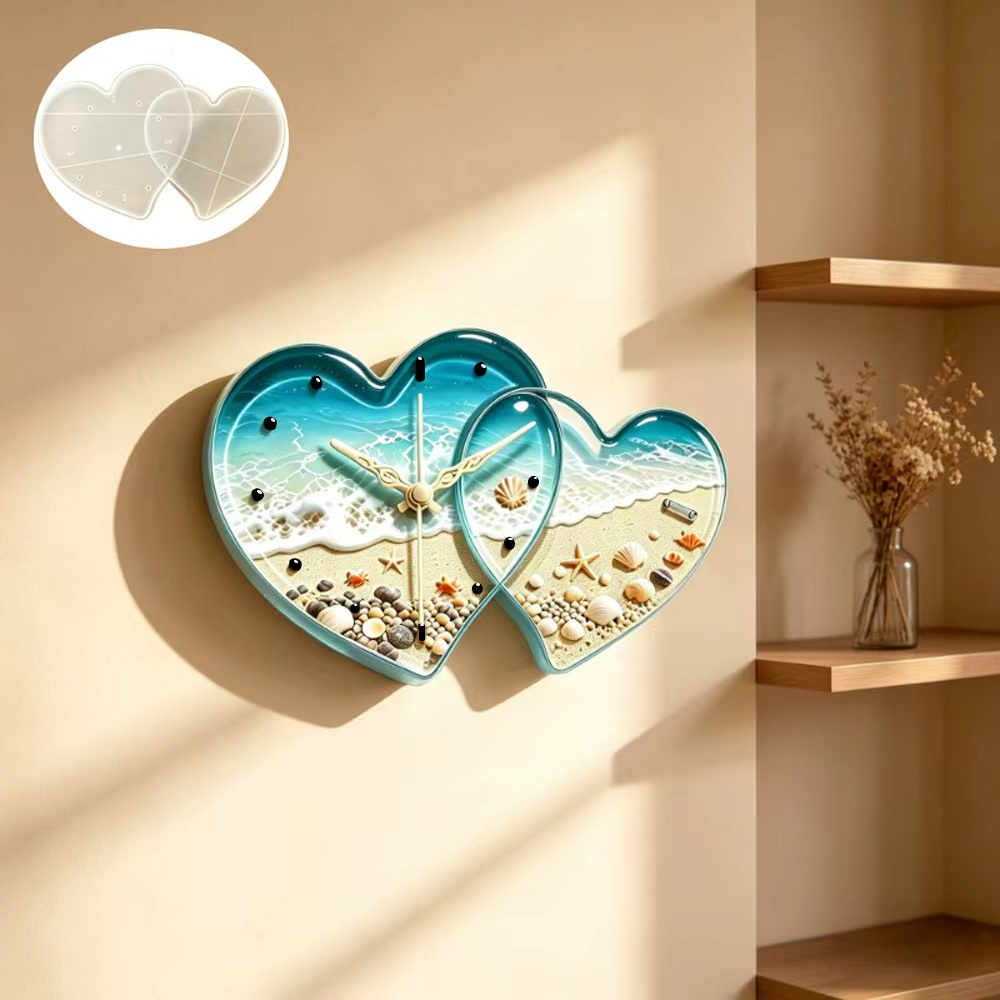 Aşk bağlantılı kalp şekli saat - Resin Art Heart incelemesi ve fiyatı
